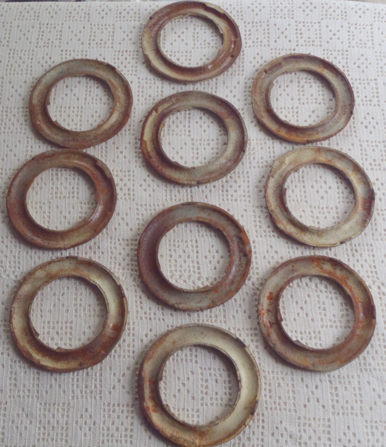 Vintage Drapery Rings Painted Iron Festoon Holders Set of 10 - Etsy