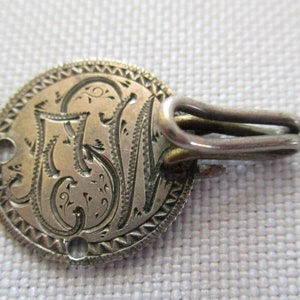 Vintage Initial Monogram Love Token Seated Liberty Half Dime Coin 1861