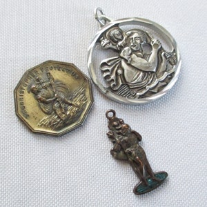 Vintage Group of 3 St. Christopher Medals