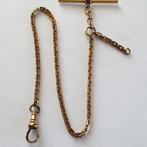 Vintage S. O. Bigney Link Pocket Watch T Bar Fob Chain