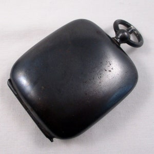 Vintage Victorian Gunmetal Chatelaine Powder Compact