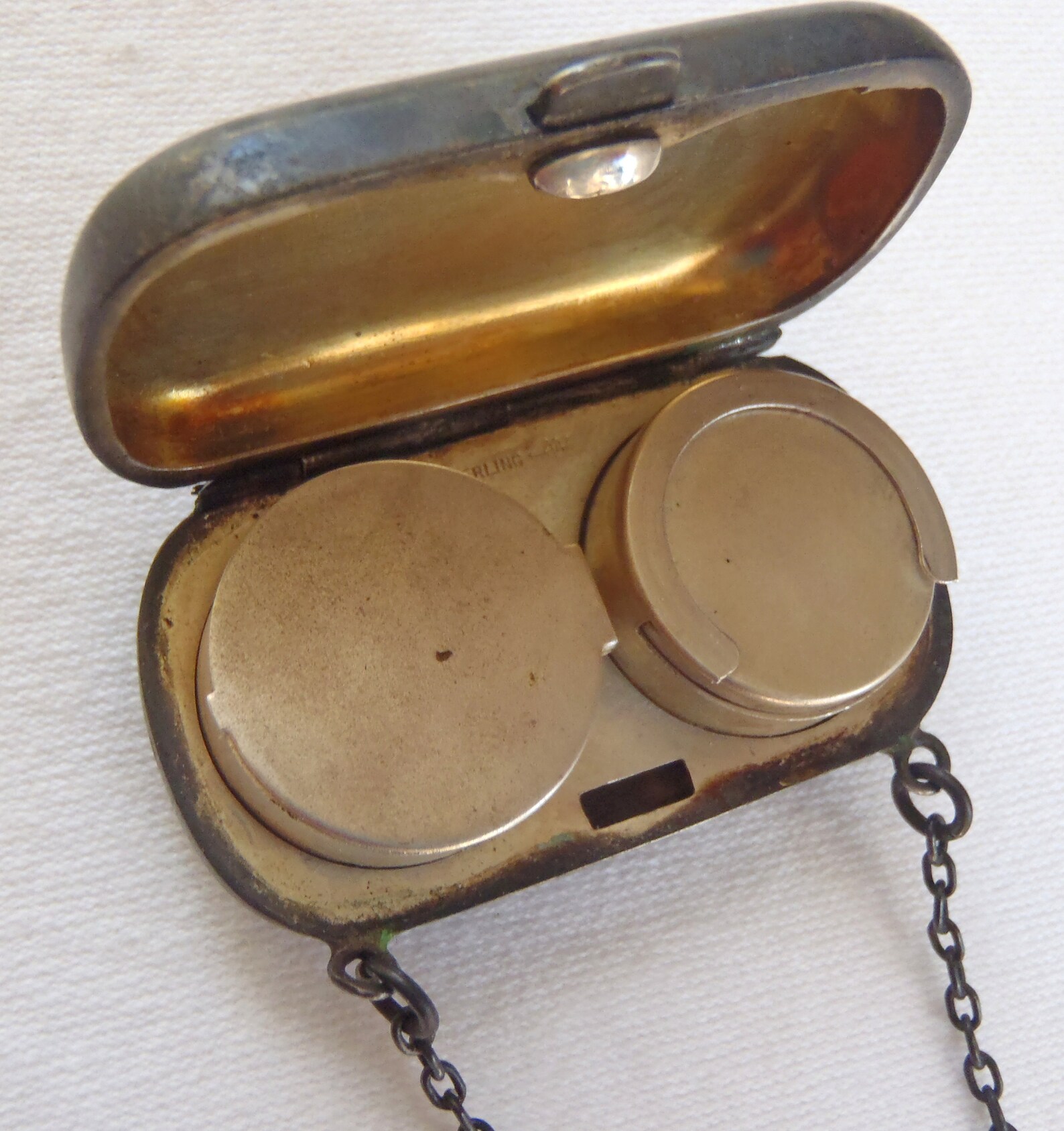 Vintage Dance Compact Coin Purse ster Sterling Silver Etsy