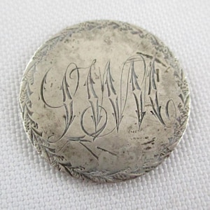Vintage 1856 Love Token Coin Seated Liberty Quarter Dollar LWM Monogram