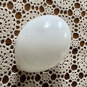 Vintage Victorian White Hand Blown Glass Easter Egg