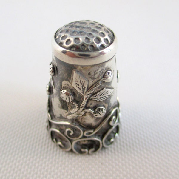 Vintage Taxco 925 Sterling Silver Engraved Thimble