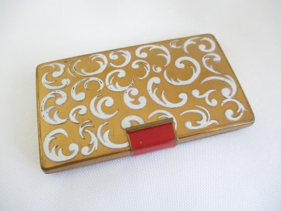 Vintage Compact Yardley London Enamel Swirls - image 1