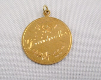 Vintage Gold Filled Grandmother Charm Pendant