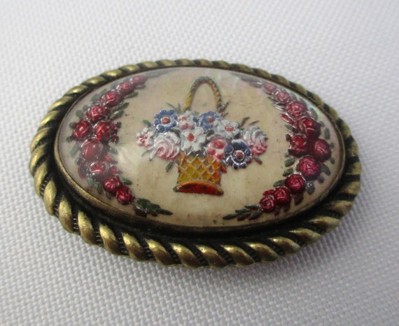 Vintage Brooch Victorian Reverse Carved Intaglio … - image 2