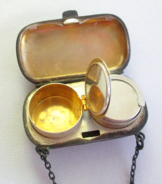 Vintage Dance Compact Coin Purse Webster Sterling… - image 8