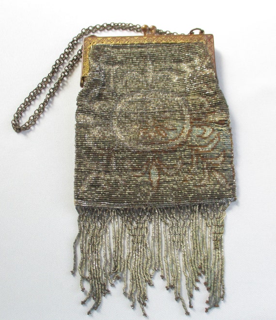 Vintage Beaded Purse Hand Made in France - image 1