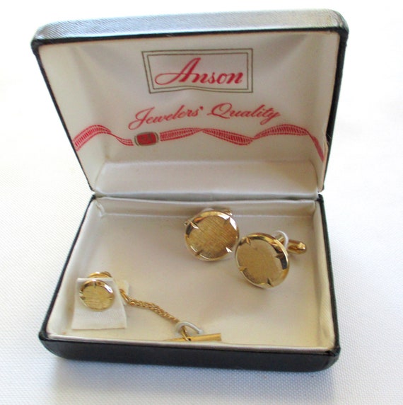 Vintage Anson Jewelers' Quality Cuff Link and Tie… - image 2