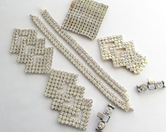 Adornos de diamantes de imitación vintage, 8 piezas, longitudes y anchos surtidos