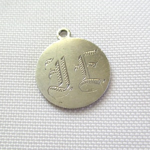 Vintage Seated Liberty 1888 Initial Love Token Coin Charm