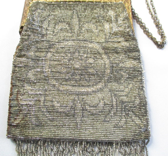 Vintage Beaded Purse Hand Made in France - image 2