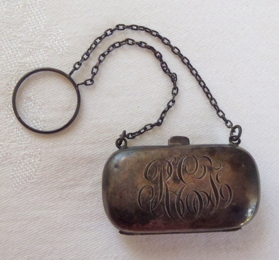 Vintage Dance Compact Coin Purse Webster Sterling… - image 1