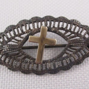 Vintage Filigree Cross Pin