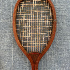 Raquete de tênis de madeira vintage - HSB & CO 1910