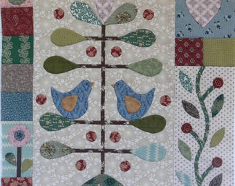 Berries and Bluebirds BOM block one