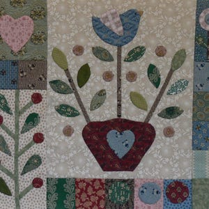 Bayas y pájaros azules BLOQUE SIETE DE BOM