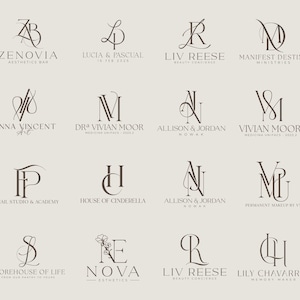 Design de logotipo personalizado para empresas | Logotipo de monograma feminino | Logotipo de boutique minimalista | Branding elegante para empreendedores | Logotipo inicial