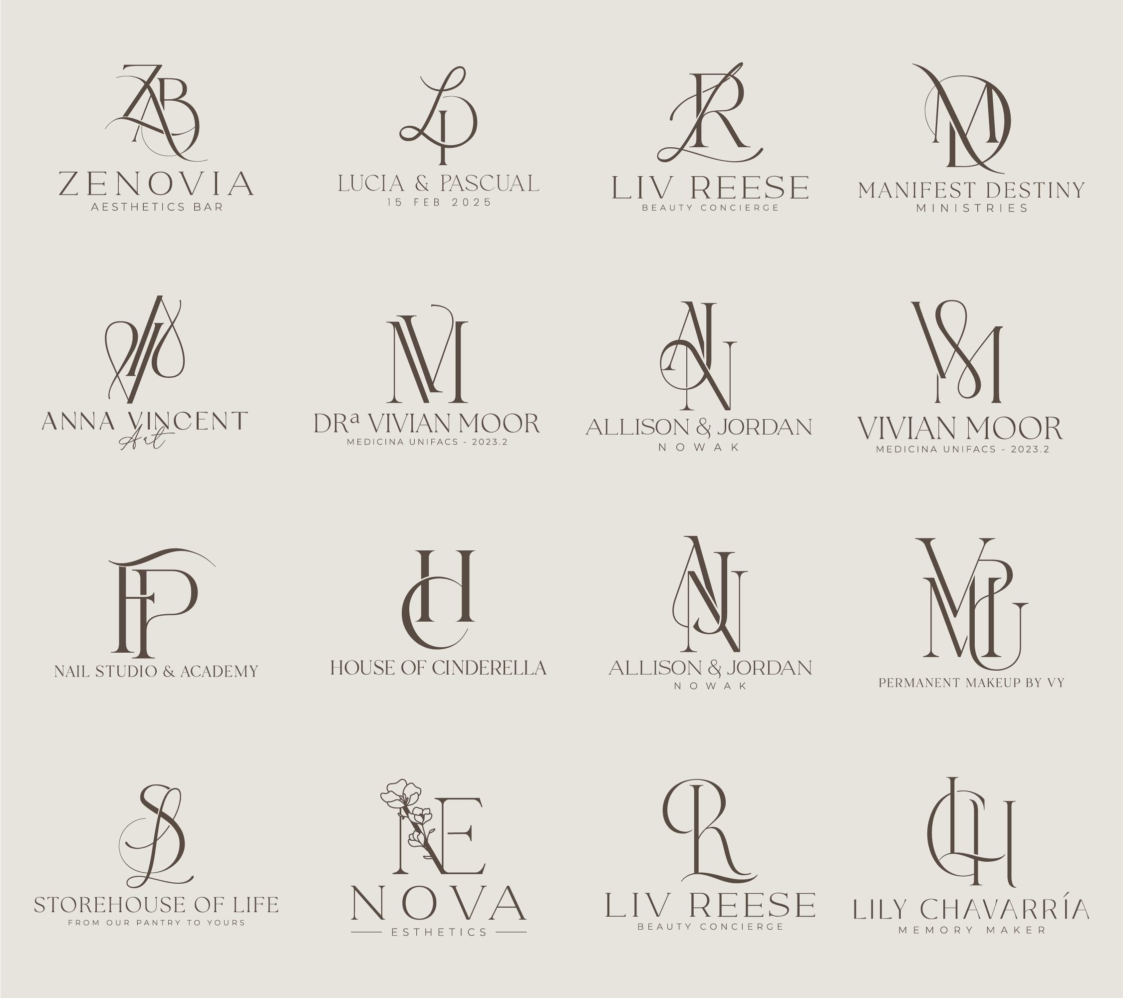Custom Logo Design for Business | Feminine Monogram Logo | Minimalist Boutique Logo | Elegant Branding for Entrepreneurs | Initial Logo