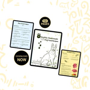 Selbstgemachte Hunde Leckerli Rezepte eBook | Gesunder Hund Snacks Kochbuch | Druckbare Tier Ernährungs-Anleitung | DIY Hundefutter Rezepte A4 & A5 | 10 Rezepte