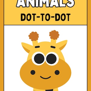 Animal Dot to Dot Coloring Pages PDF | Connect the Dots for Kids | Preschool Printable Activity Book | A4 Digital Download | Early Learning