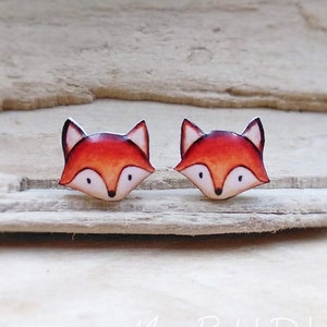 Pendientes pequeño zorrito für hipoalergenico acero hipoalergenico mano plastico einziehbar kawaii bisuteria tier zorro