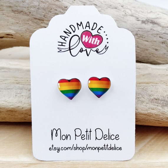Pennellate di cuore arcobaleno lgbt | Vettore Gratis
