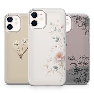 Custodia per telefono a forma di fiore, minimalista e alla moda, per iPhone 16Pro, 15, 14, 13, 12, Samsung S25, S24Ultra, S23FE, S22, A16, A55, Pixel 9Pro, 8
