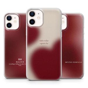Coque de téléphone bordeaux Quote Cool Cover pour iPhone 16Pro, 15, 14, 13, 12, Samsung S25, S24Ultra, S23FE, S22, A16, A55, Pixel 9Pro, 8