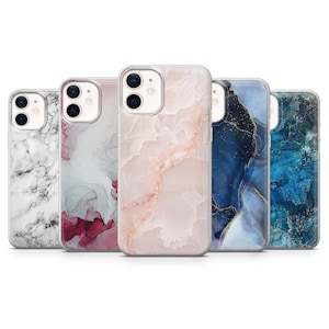 Marble Phone Case Luxury Stone Design for iPhone 16/15/14/13/12, Samsung S25/S24 Ultra/S23 FE/S22, Pixel 9/9 Pro/8 | Slim Protective Cover