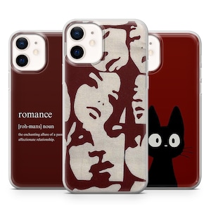 Coque de portable bordeaux pour iPhone 16Pro, 15, 14, 13, 12, Samsung S25, S24Ultra, S23FE, S22, A16, A55, Pixel 9Pro, 8