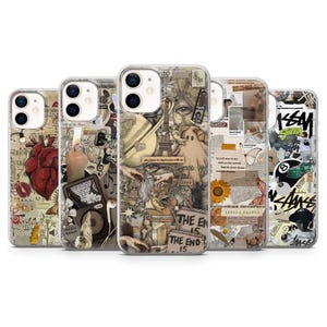 Collage Phone Case Aesthetic Cool Cover for iPhone 16Pro, 15, 14, 13, 12, Samsung S24Ultra, S23FE, S22, A16, A55, Pixel 9Pro, 8