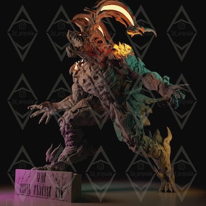 Ifrit - Final Fantasy  Action figure stampata in resina con stampante 3D in 12K