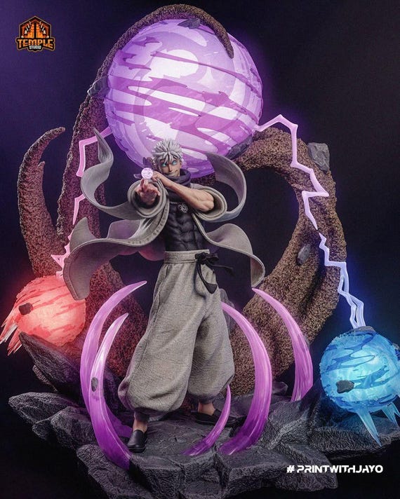 Satoru Gojo - Jujutsu Kaisen  Action figure stampata in resina con stampante 3D in 12K e completamente verniciata a mano