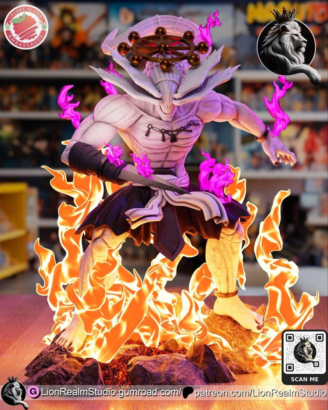 Mahoraga - Jujutsu Kaisen Action Figure Printed in Resin With 3D