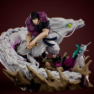 Toji Fushiguro - Jujutsu Kaisen Action figure printed in resin with 3D printer in 12K