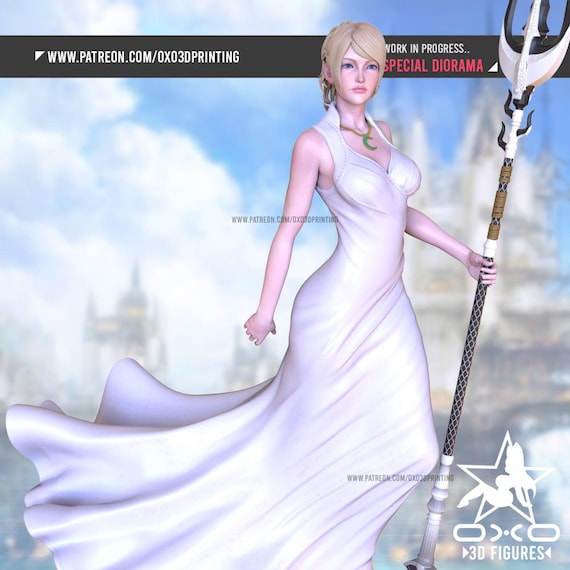 knee length dresses for ladies FFXV Lunafreya Dress for SmartDoll – Dollgerie main image 0