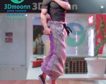 Satoru Gojo - Jujutsu Kaisen Action figure printed in resin with 3D printer in 12K