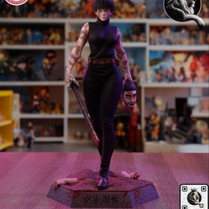 Maki Zenin - Jujutsu Kaisen Action figure printed in resin with 3D printer in 12K