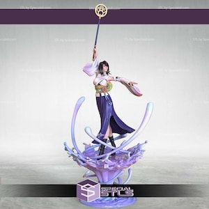 Yuna - Figurine Final Fantasy Action imprimée en résine avec imprimante 3D en 12K
