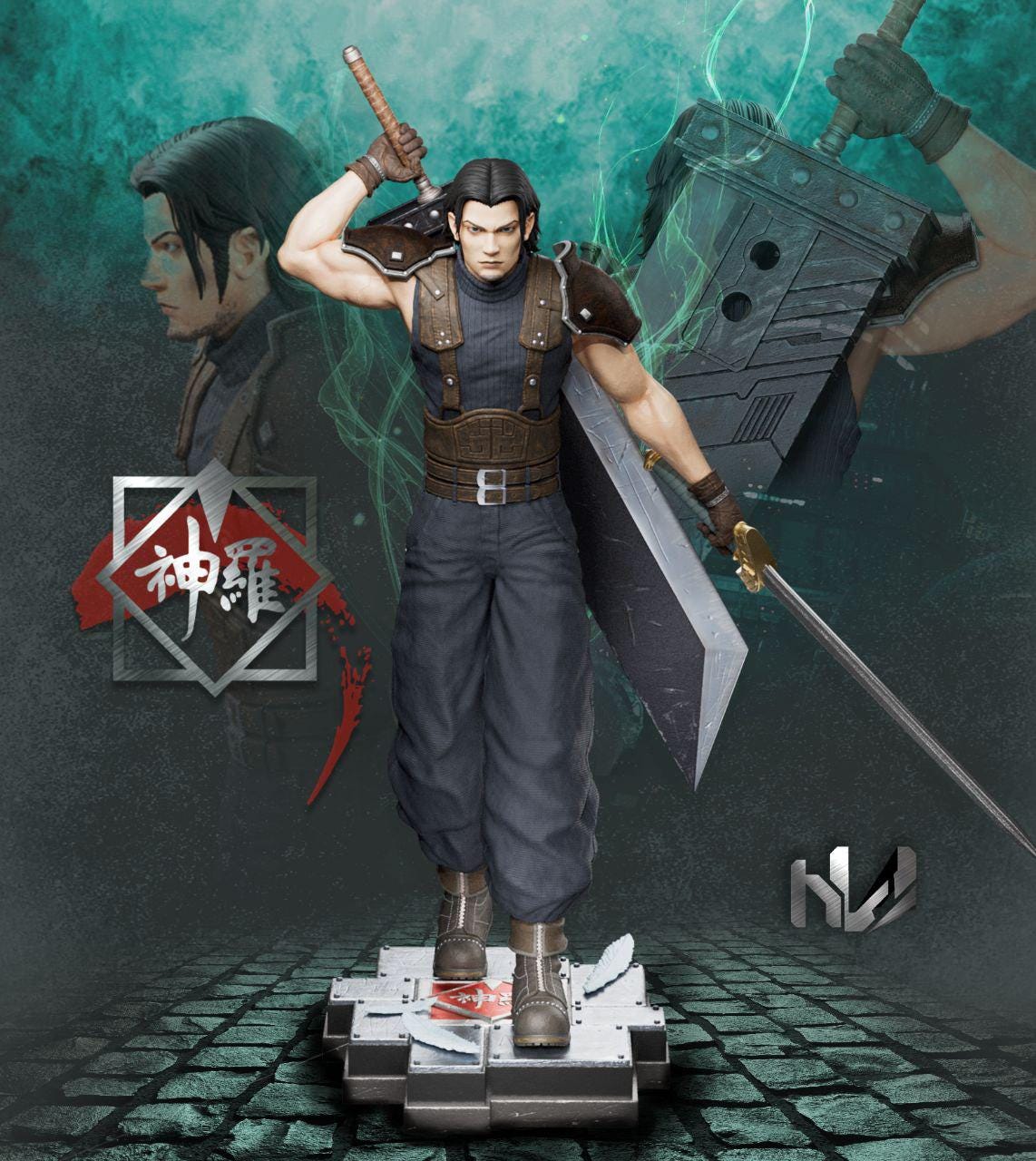 Angeal Hewley - Final Fantasy Action Figure Printed in Resin With