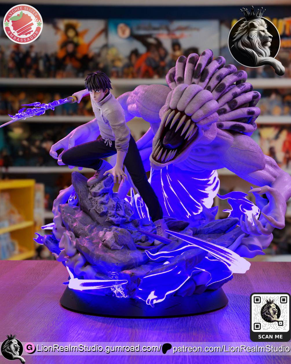 Yuta & Rika- Jujutsu Kaisen Action Figure Printed in Resin With 3D