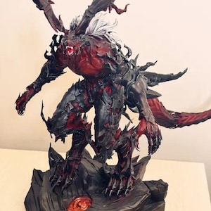 Ifrit - Final Fantasy  Action figure stampata in resina con stampante 3D in 12K