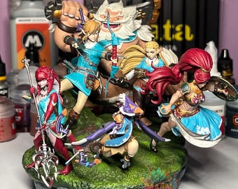 Diorama - The Legend Of Zelda Action figure printed in resin with 3D printer in 12K