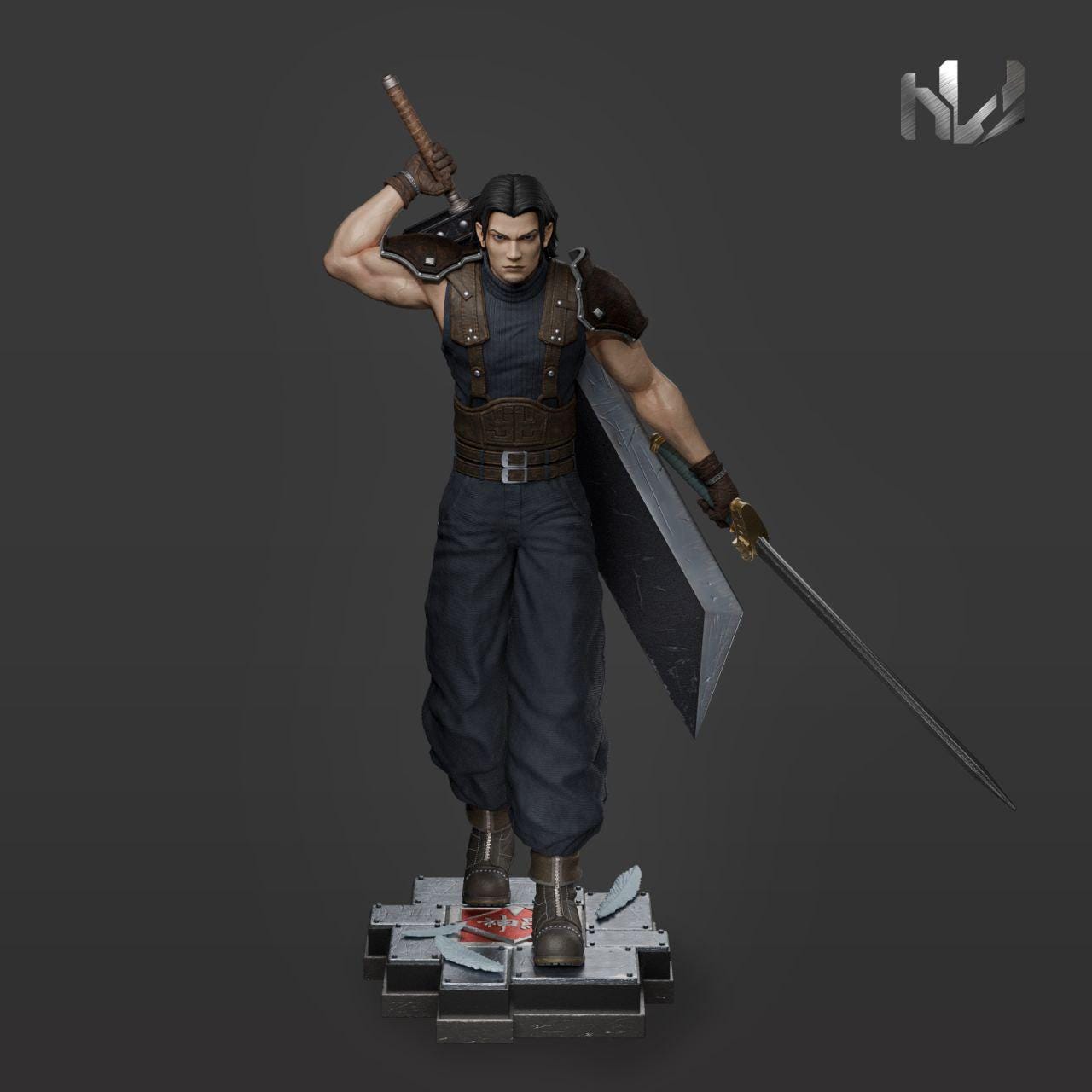 Angeal Hewley - Final Fantasy Action Figure Printed in Resin With