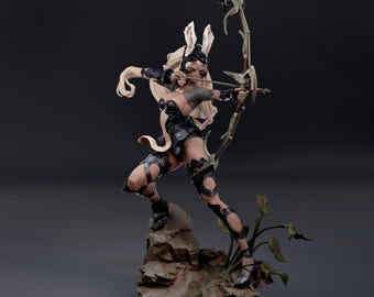 Fran - Figura de acción de Final Fantasy impresa en resina con una impresora 3D de 12K