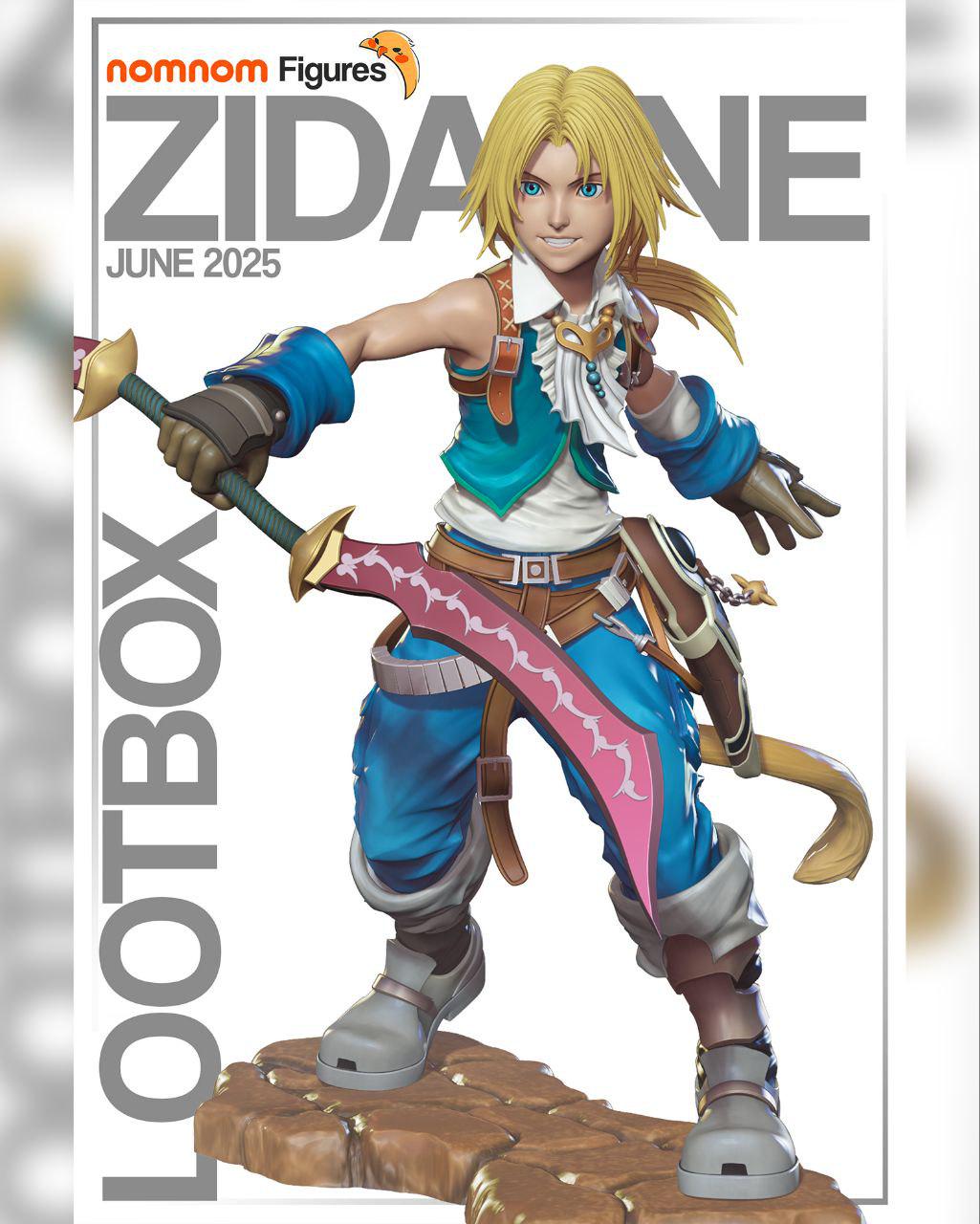 Zidane Tribal - Final Fantasy Action Figure Printed in Resin With