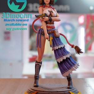 Yuna - Figurine Final Fantasy Action imprimée en résine avec imprimante 3D en 12K
